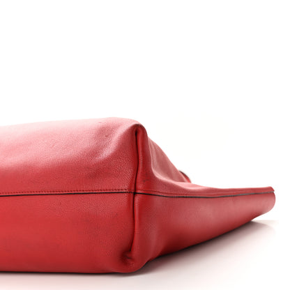 Saint Laurent Calfskin Large Shopping Tote Red 10 of 12