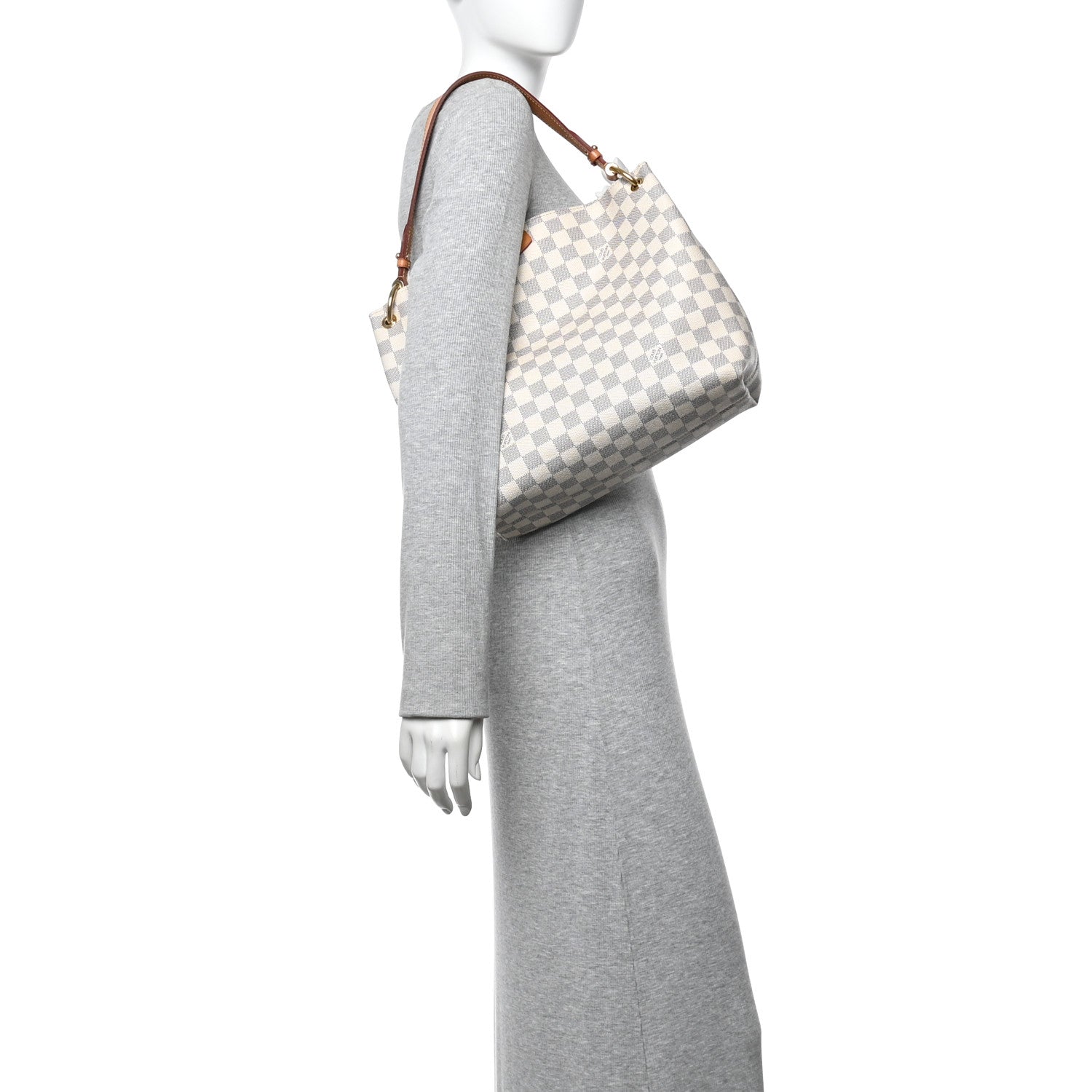 Louis Vuitton Damier Azur Graceful PM Rose Ballerine 2 of 12