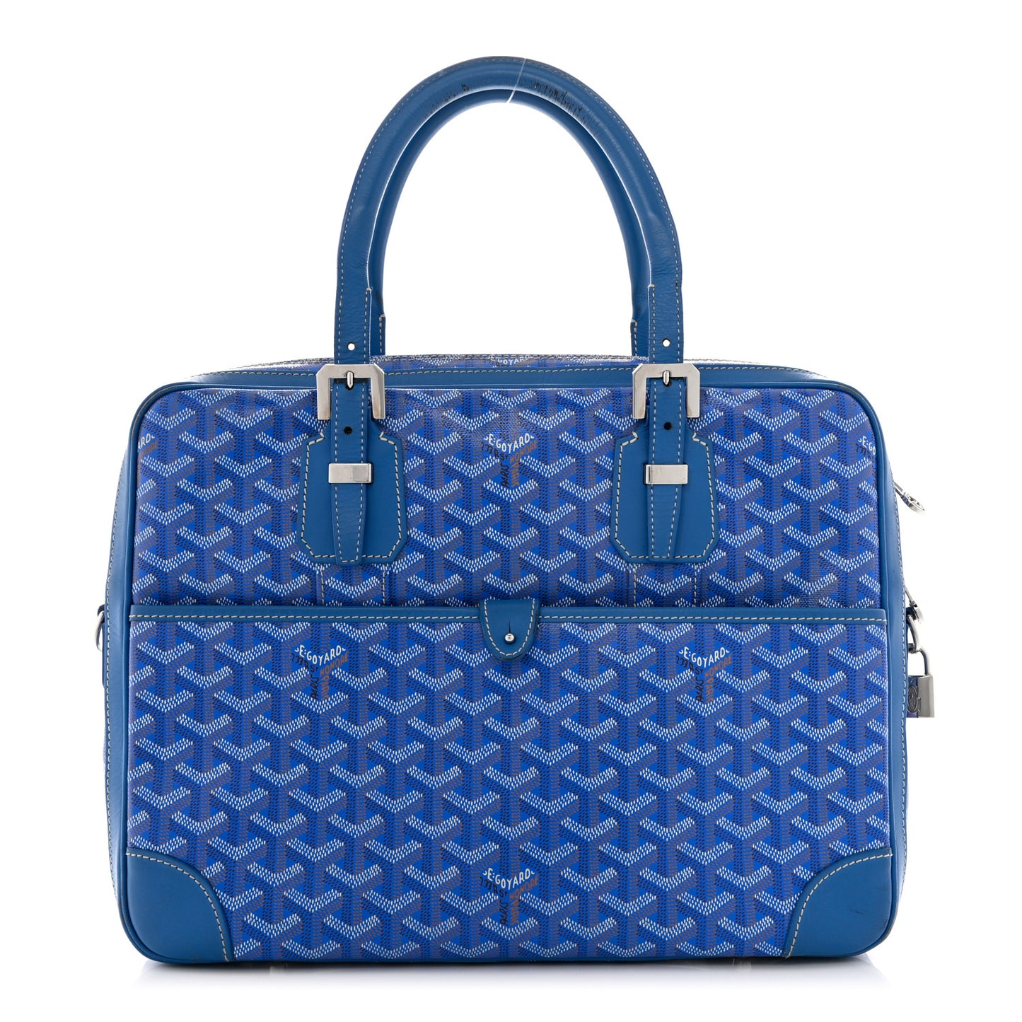 Goyardine Ambassade PM Briefcase Sky Blue