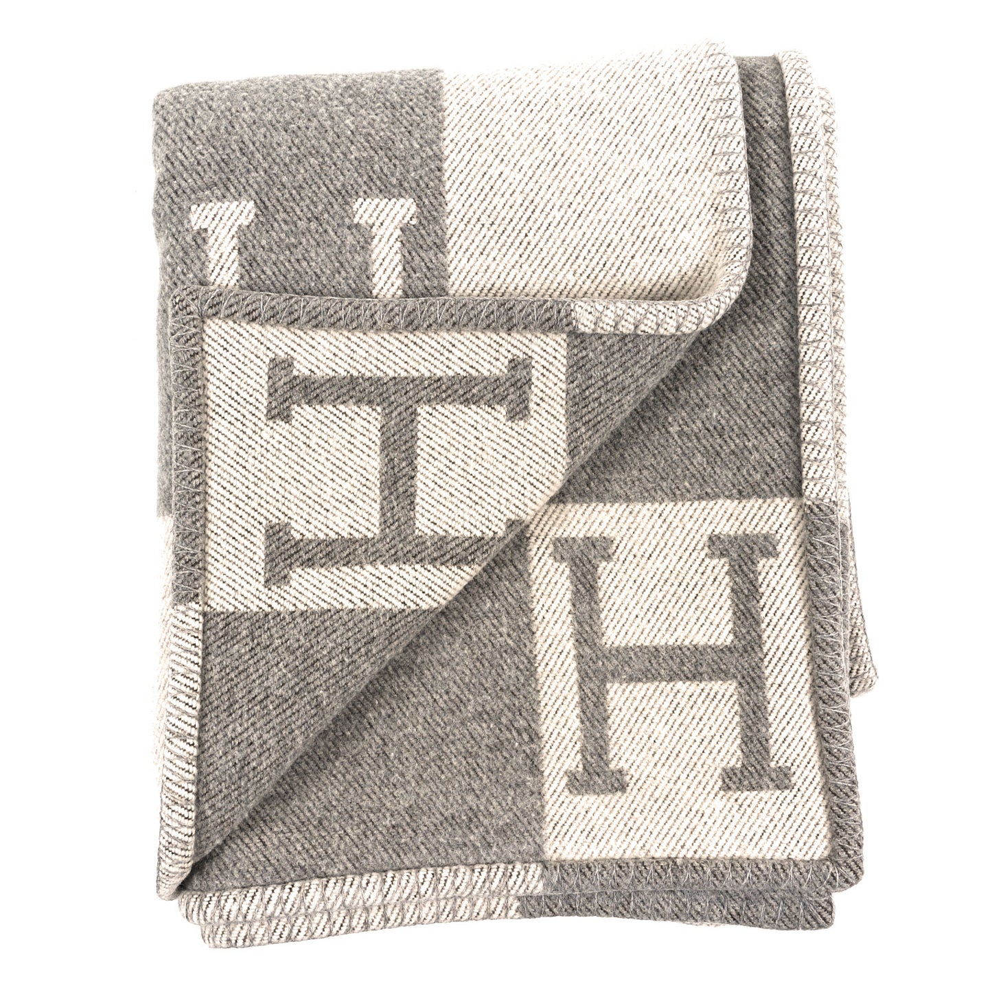 Wool Cashmere Signature Avalon Blanket Gris Perle Gris Fonce
