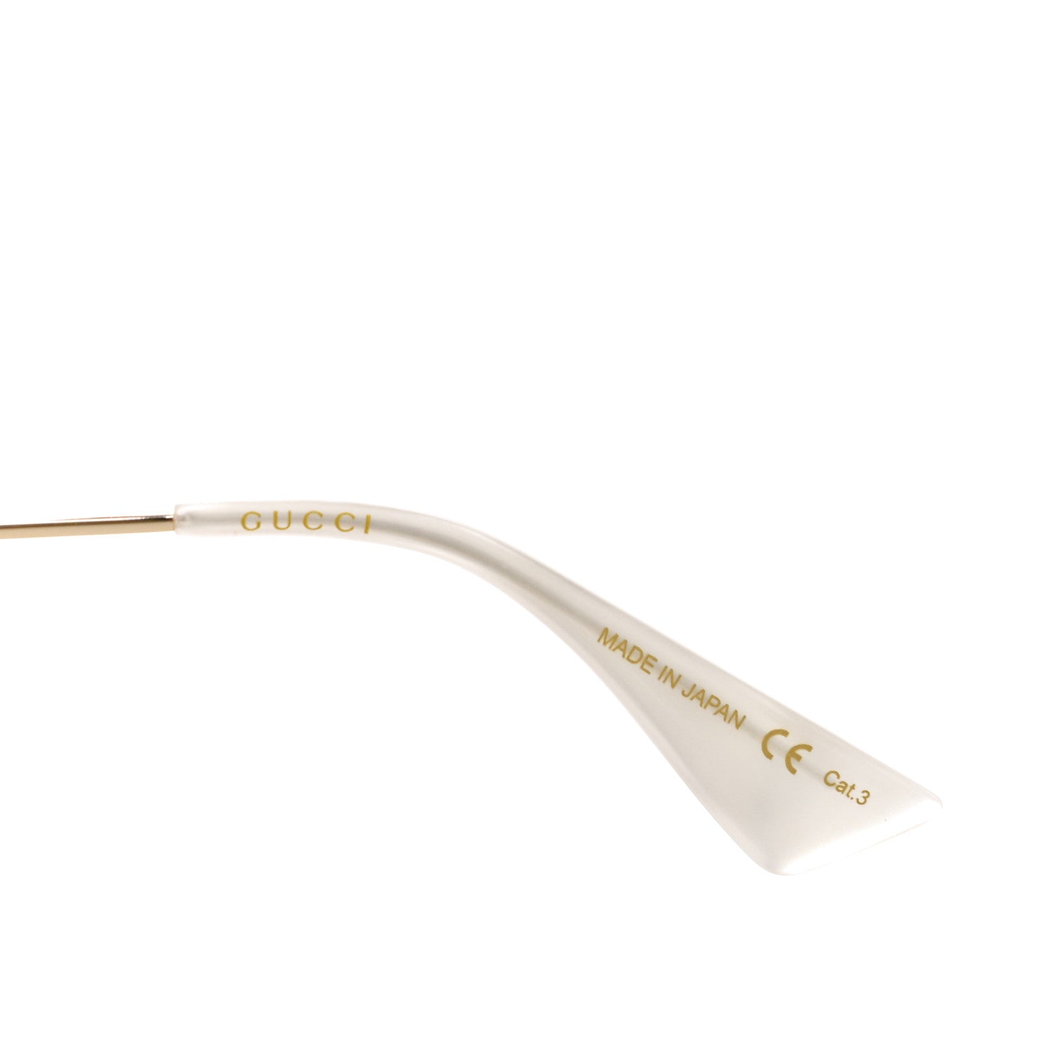 Gucci Metal Round Frame Tiger Print Sunglasses GG0061S Gold 5 of 6