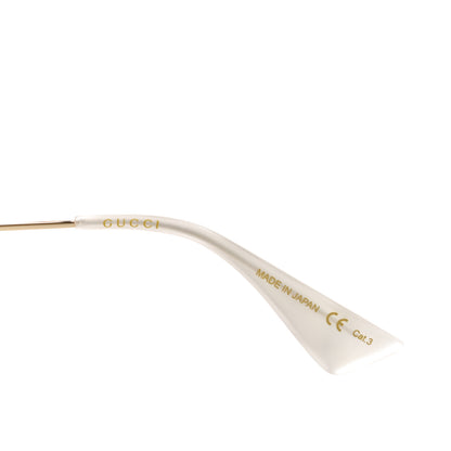 Gucci Metal Round Frame Tiger Print Sunglasses GG0061S Gold 5 of 6