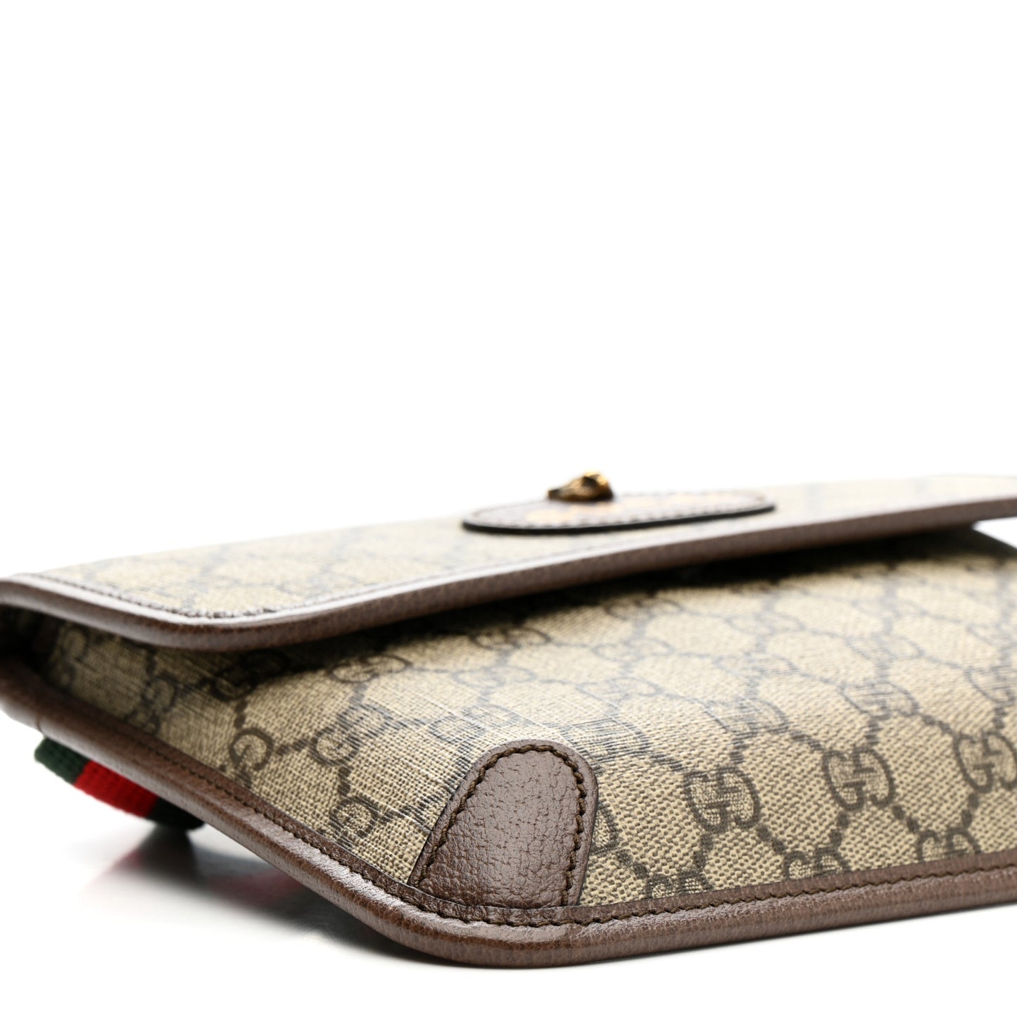 GG Supreme Monogram Neo Vintage Web Belt Bag Brown
