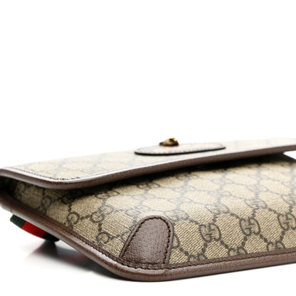 Gucci GG Supreme Monogram Neo Vintage Web Belt Bag Brown 10 of 11