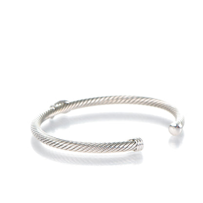 David Yurman Sterling Silver Diamond 4mm X Cable Bracelet 3 of 5