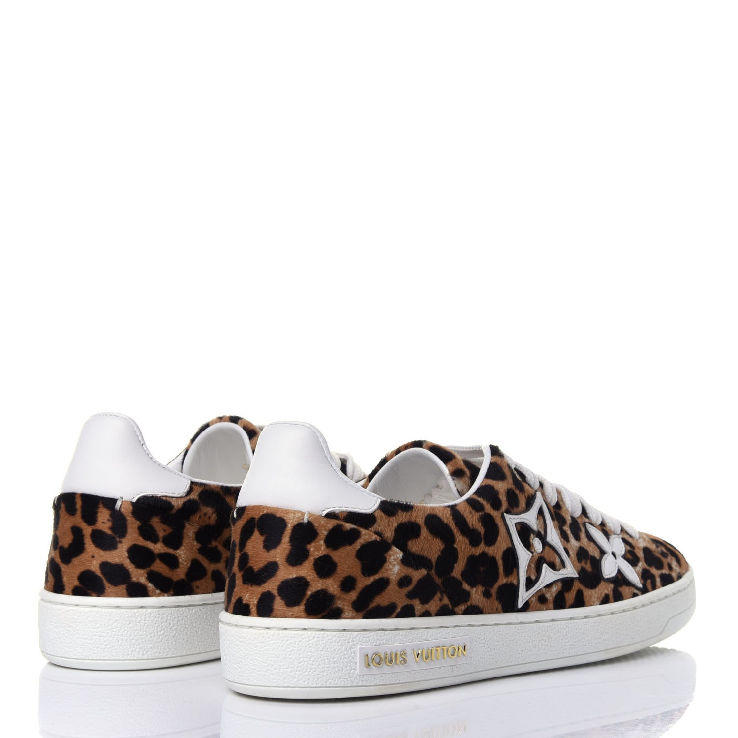 Louis Vuitton Calfskin Pony Hair Leopard Monogram Frontrow Sneakers 35 4 of 11