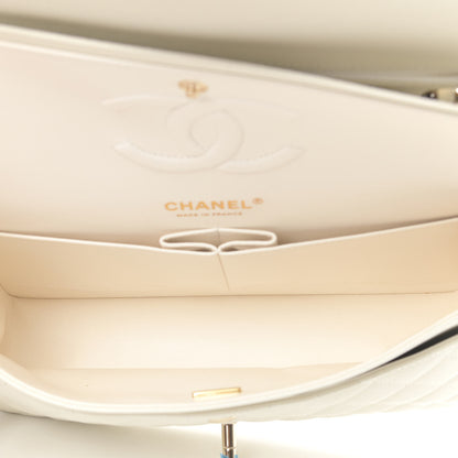 Chanel Caviar Quilted Medium Double Flap White 4 of 4