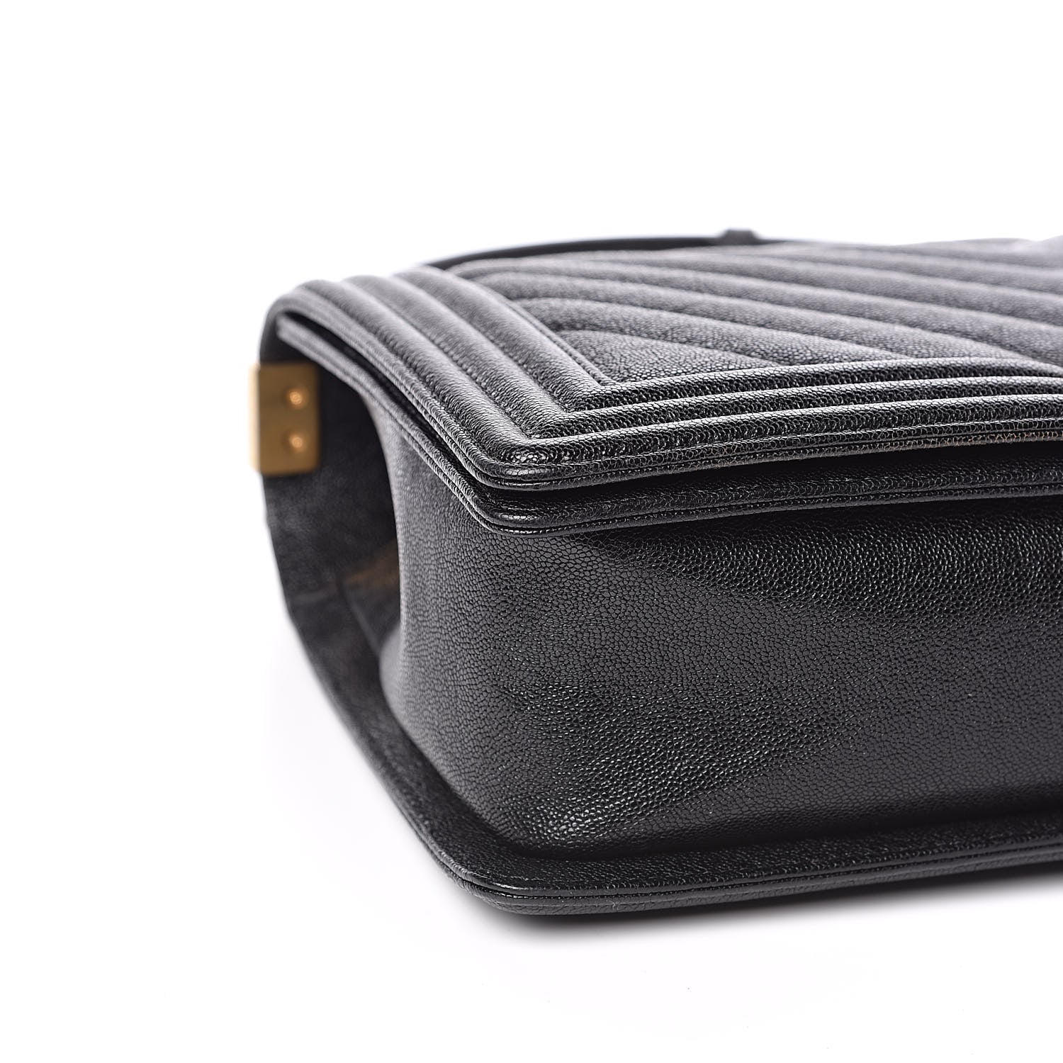 Chanel Caviar Chevron Quilted New Medium Boy Flap Black 8 of 12