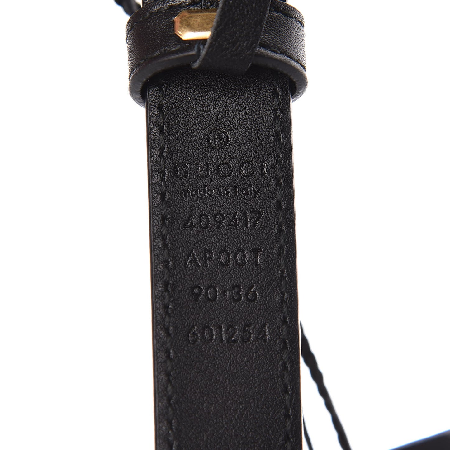 Calfskin Double G 20mm Belt 90 36 Black