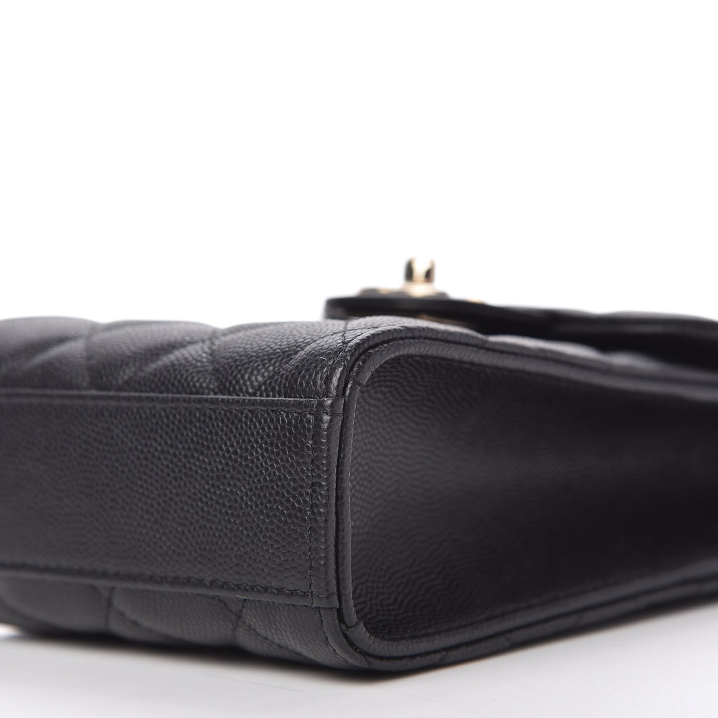 Caviar Quilted Classic Phone Holder Black