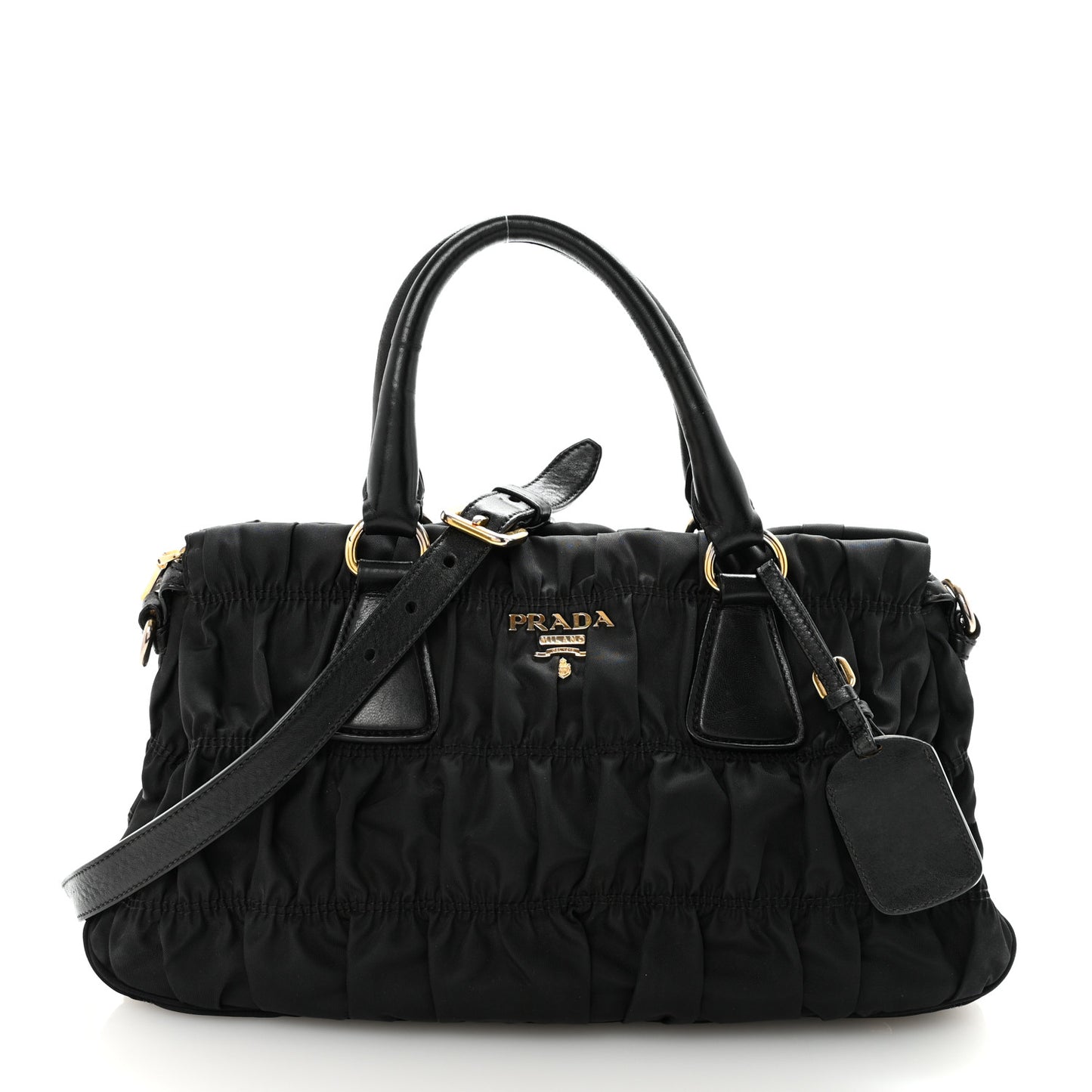 Tessuto Nylon Gaufre Tote  Black