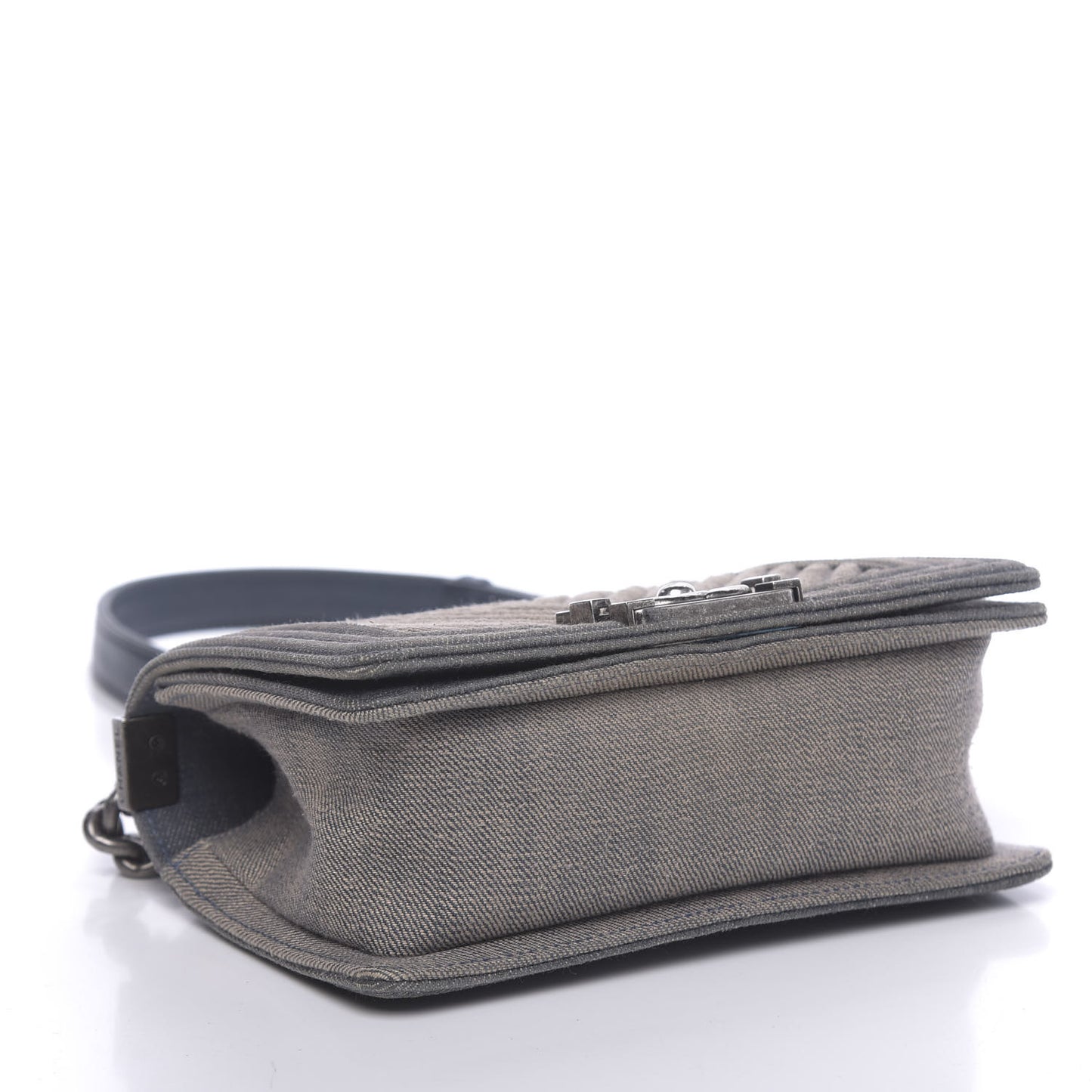 Denim Chevron Small Boy Flap Blue