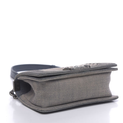 Chanel Denim Chevron Small Boy Flap Light Blue 4 of 16