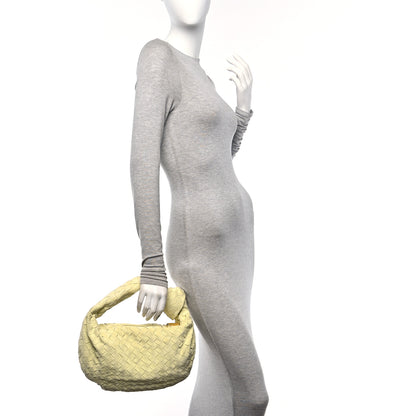 Bottega Veneta Suede Calfskin Intrecciato Teen Jodie Hobo Lemon Wash 2 of 11