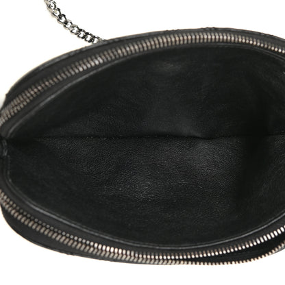 Saint Laurent Grained Lambskin Quilted Mini Becky Double Zip Bag Black 5 of 11
