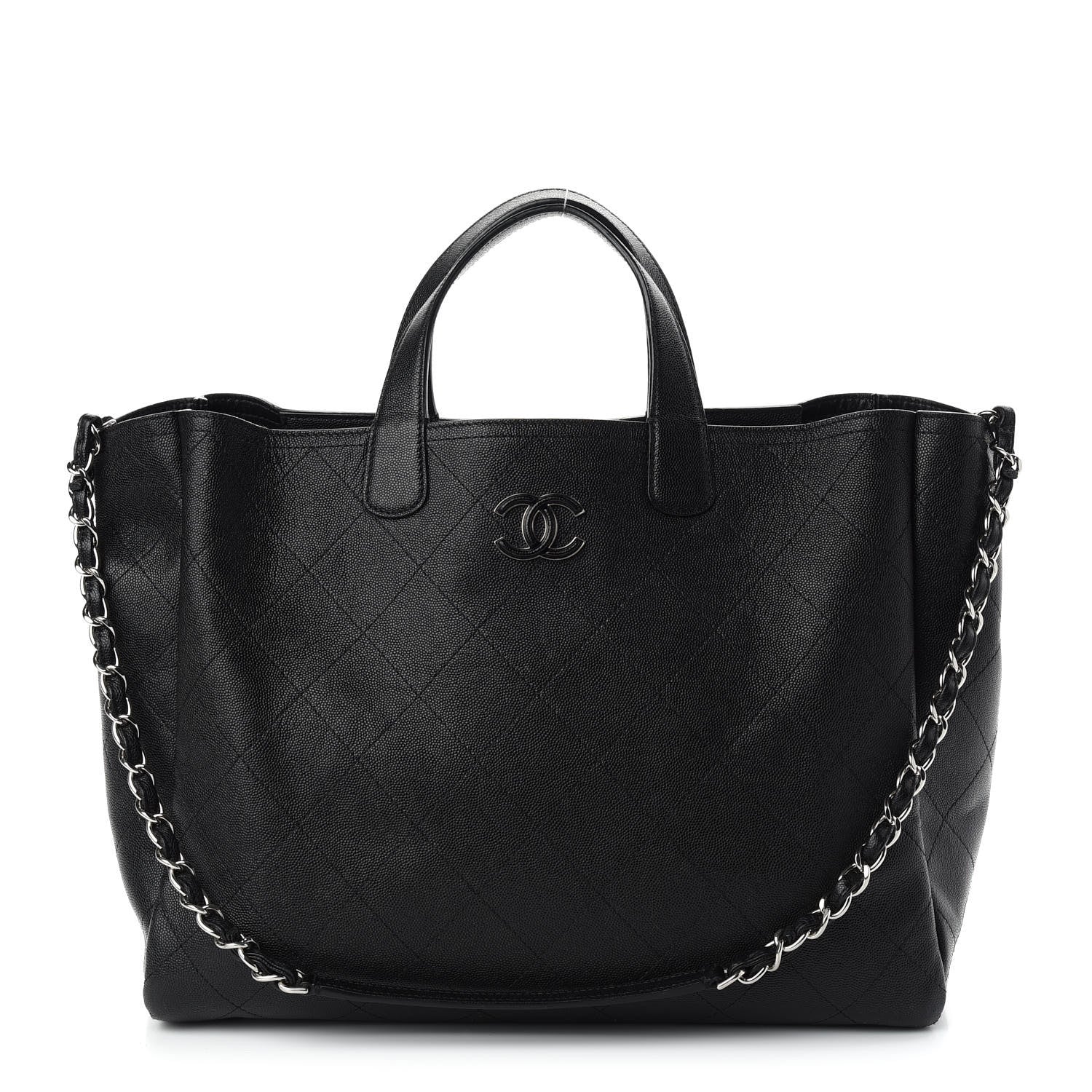 Chanel Caviar Stitched Large Shopping Tote Black 1 of 10