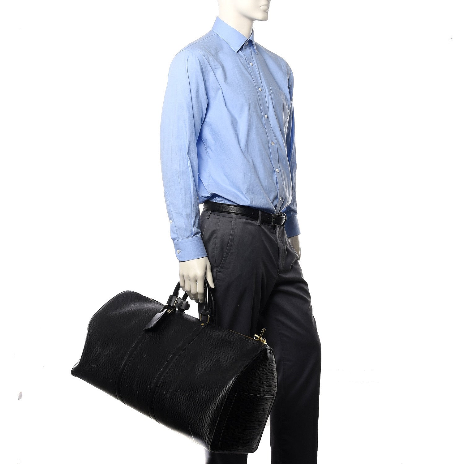 Louis Vuitton Epi Keepall 55 Black 2 of 21