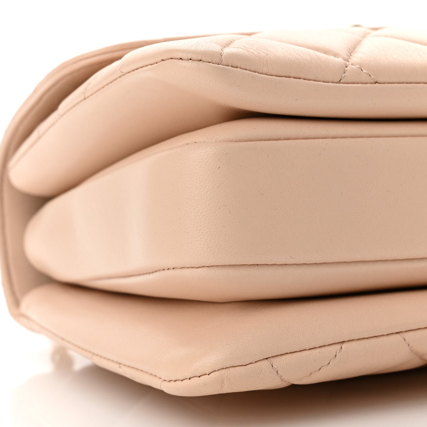 Lambskin Quilted Small Trendy CC Dual Handle Flap Bag Beige