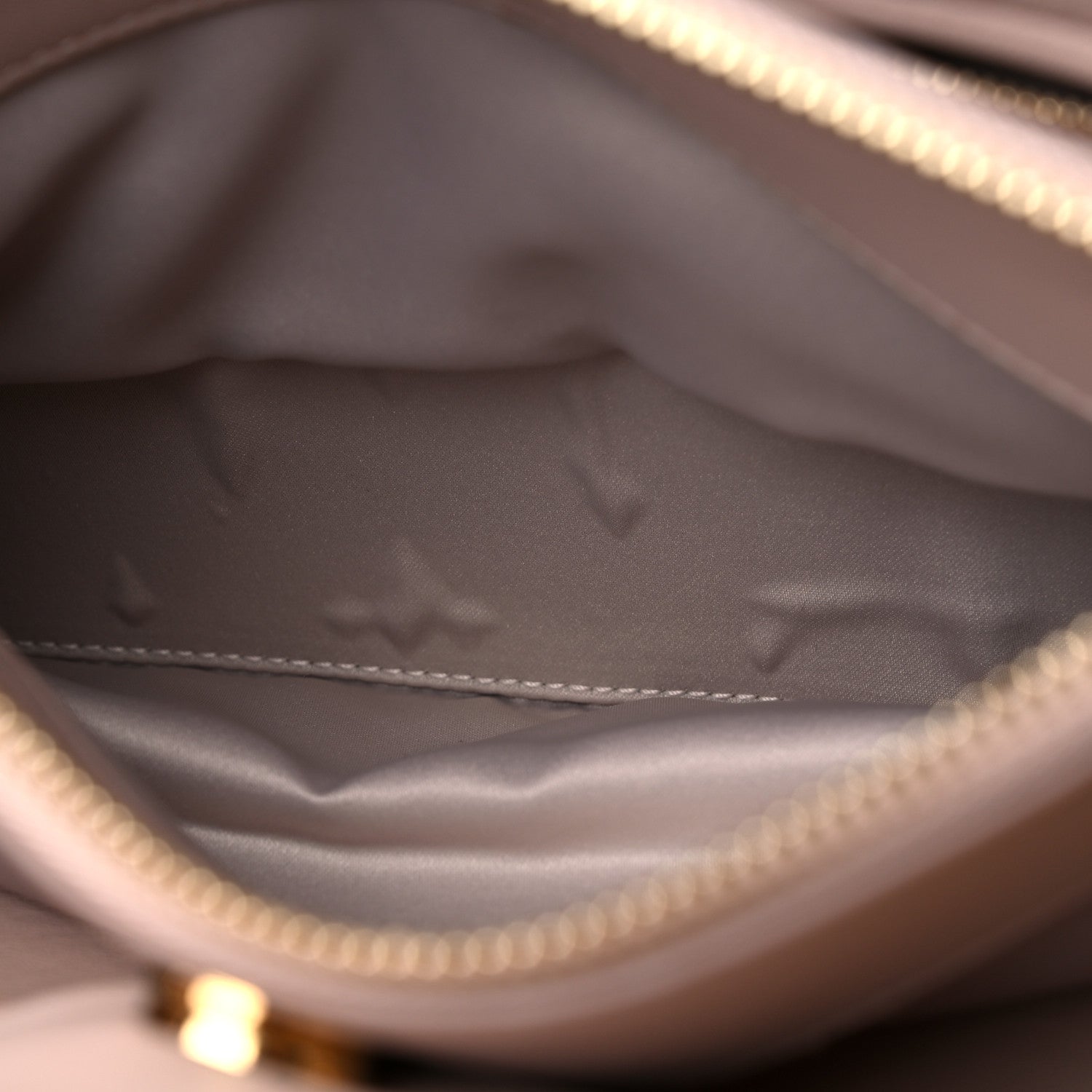Salvatore Ferragamo Calfskin Chevron Quilted Vara Bow Chain Tote Light Pink 12 of 13