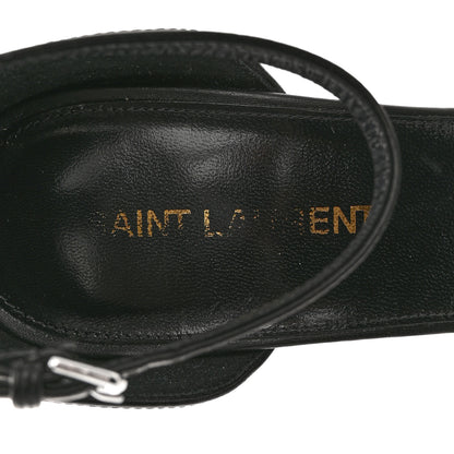 Saint Laurent Calfskin Opyum 110 Sandals 37 Black Silver 7 of 11
