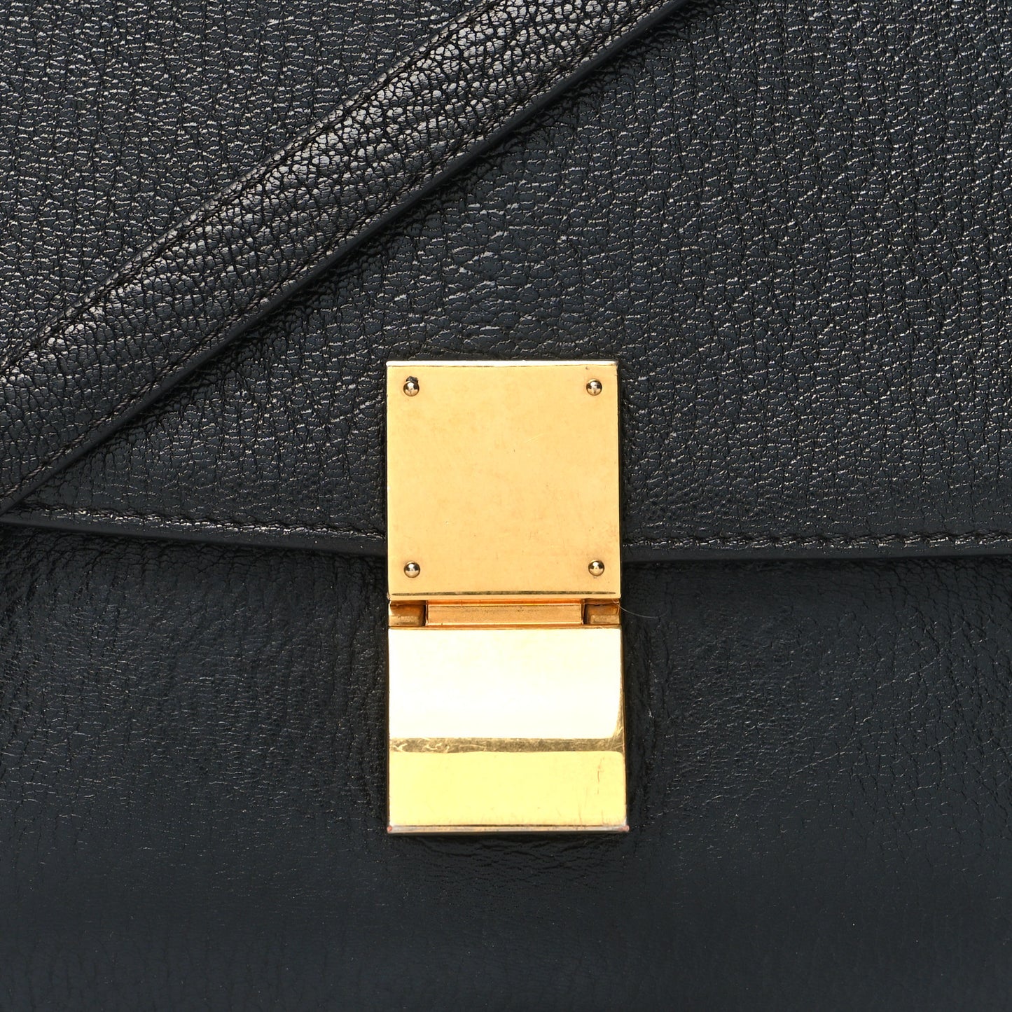 Goatskin Medium Classic Box Flap Bag Black
