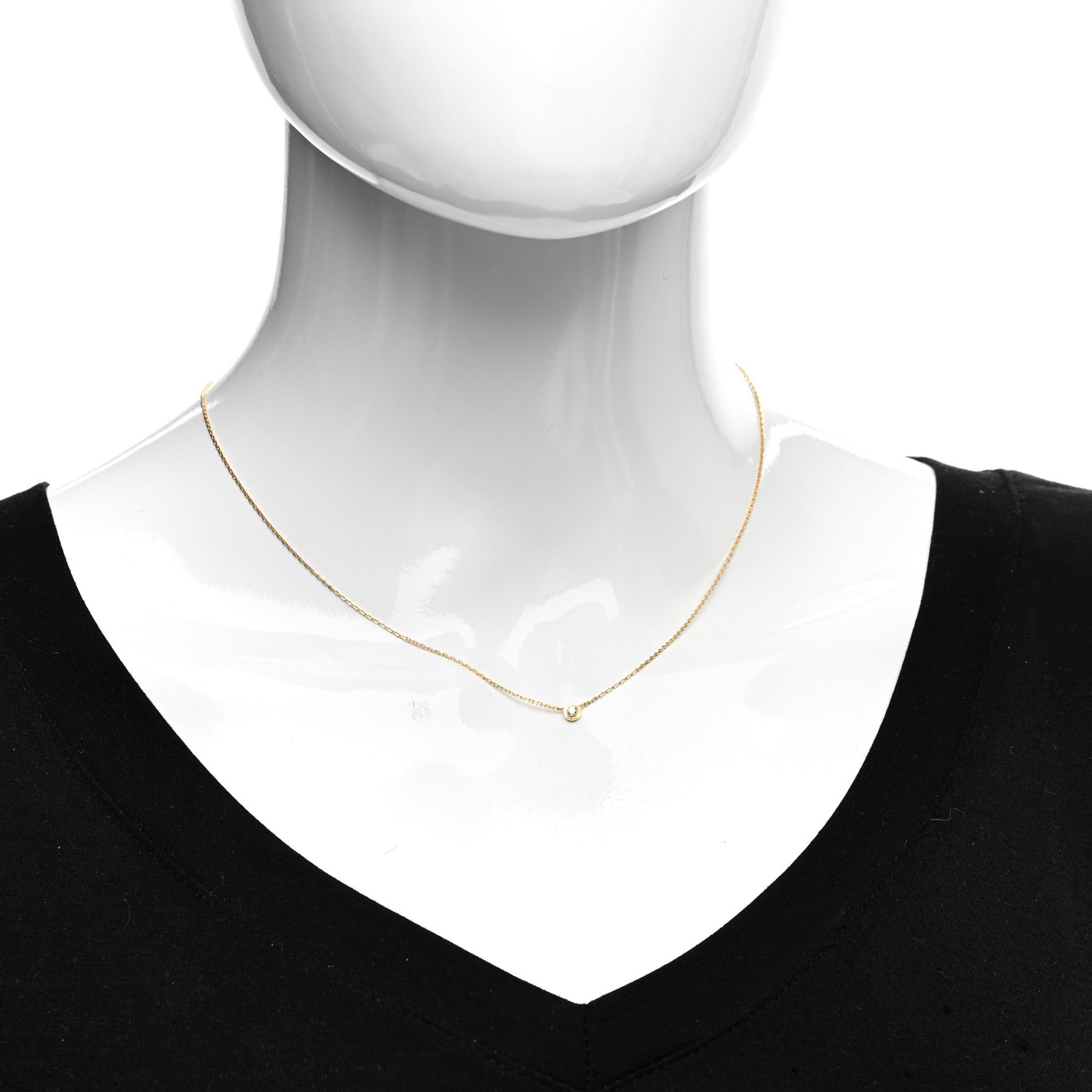 18K Yellow Gold Diamond XS D'Amour Pendant Necklace