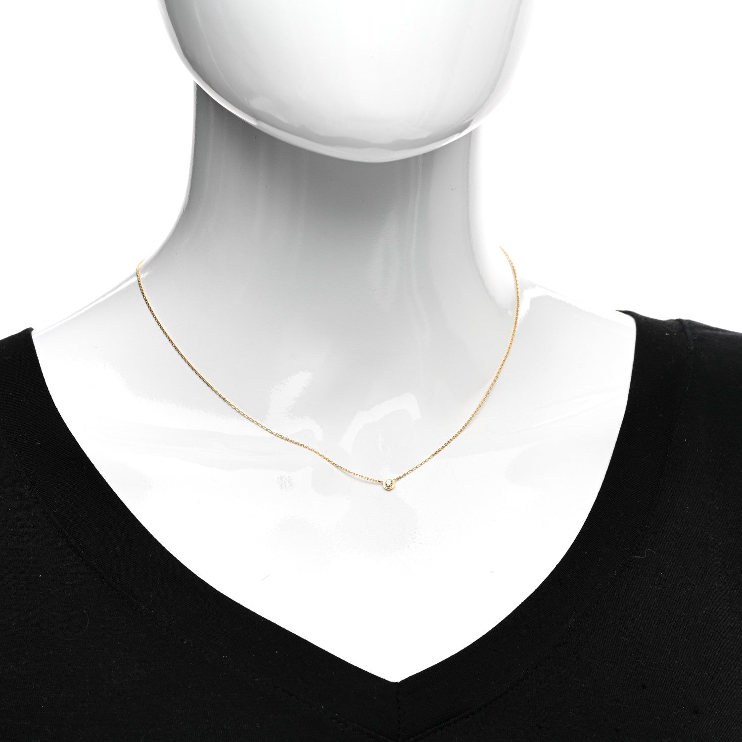 Cartier 18K Yellow Gold Diamond XS D'Amour Pendant Necklace 2 of 5
