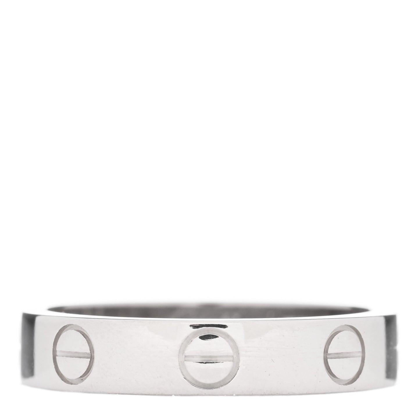 18K White Gold 3.5mm LOVE Wedding Band Ring 49 4.75