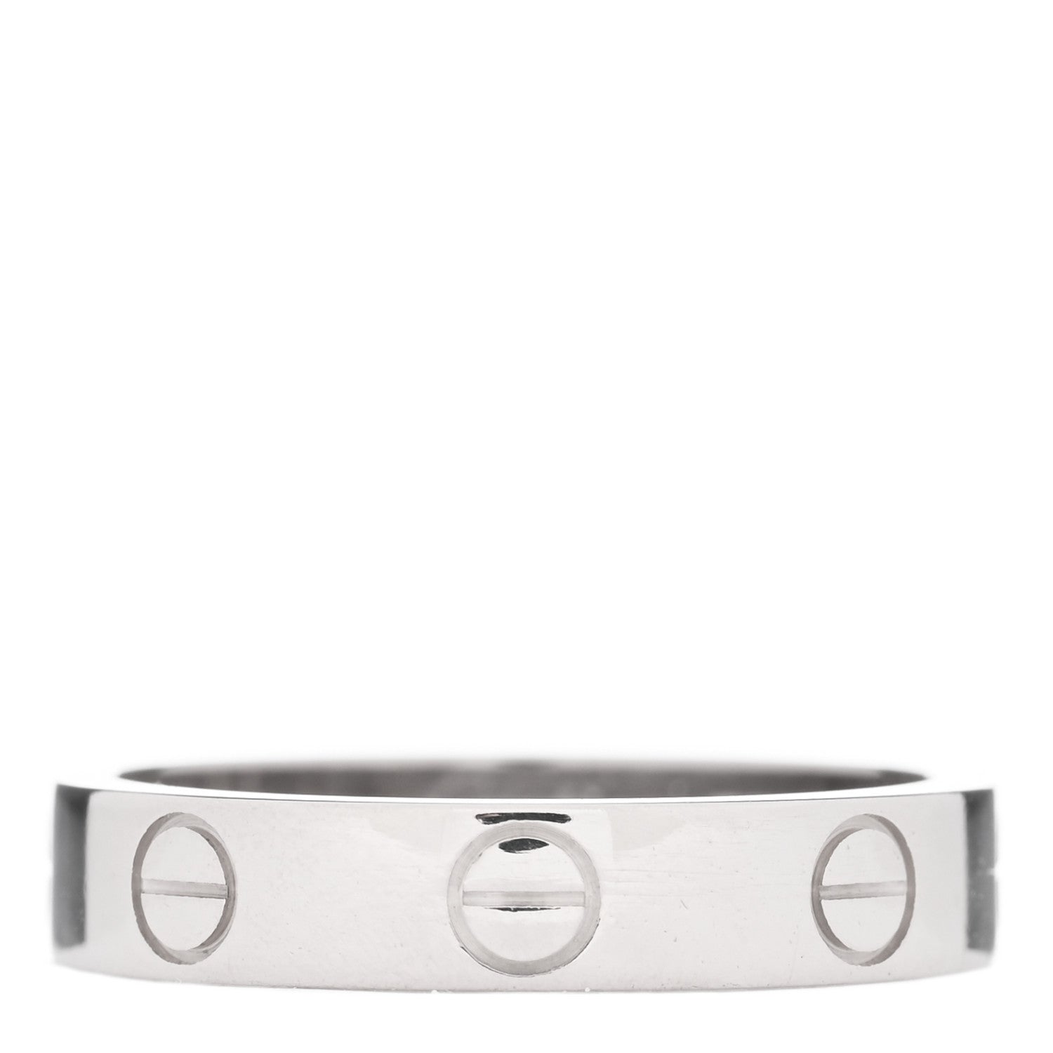 Cartier 18K White Gold 3.5mm LOVE Wedding Band Ring 49 4.75 1 of 4