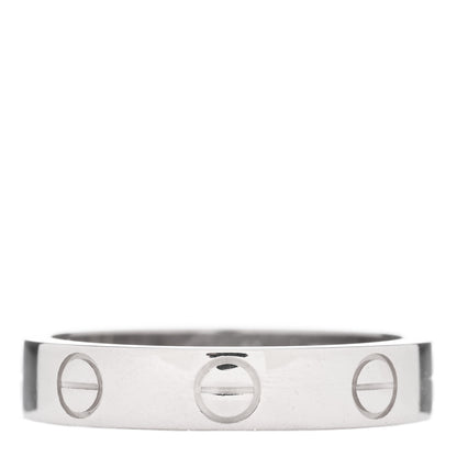 Cartier 18K White Gold 3.5mm LOVE Wedding Band Ring 49 4.75 1 of 4