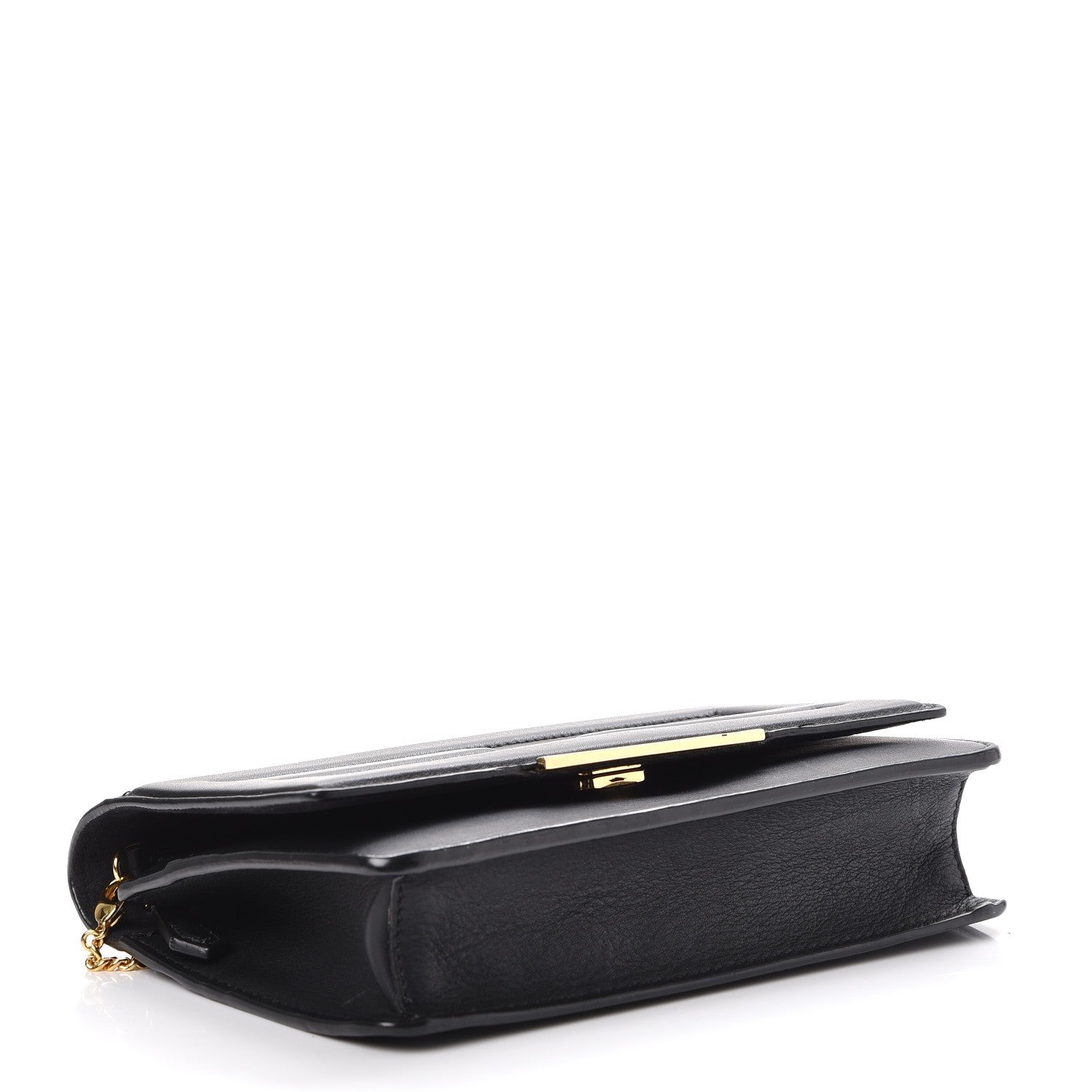 Fendi Vitello Flamingo Tube Wallet on Chain Black 5 of 10