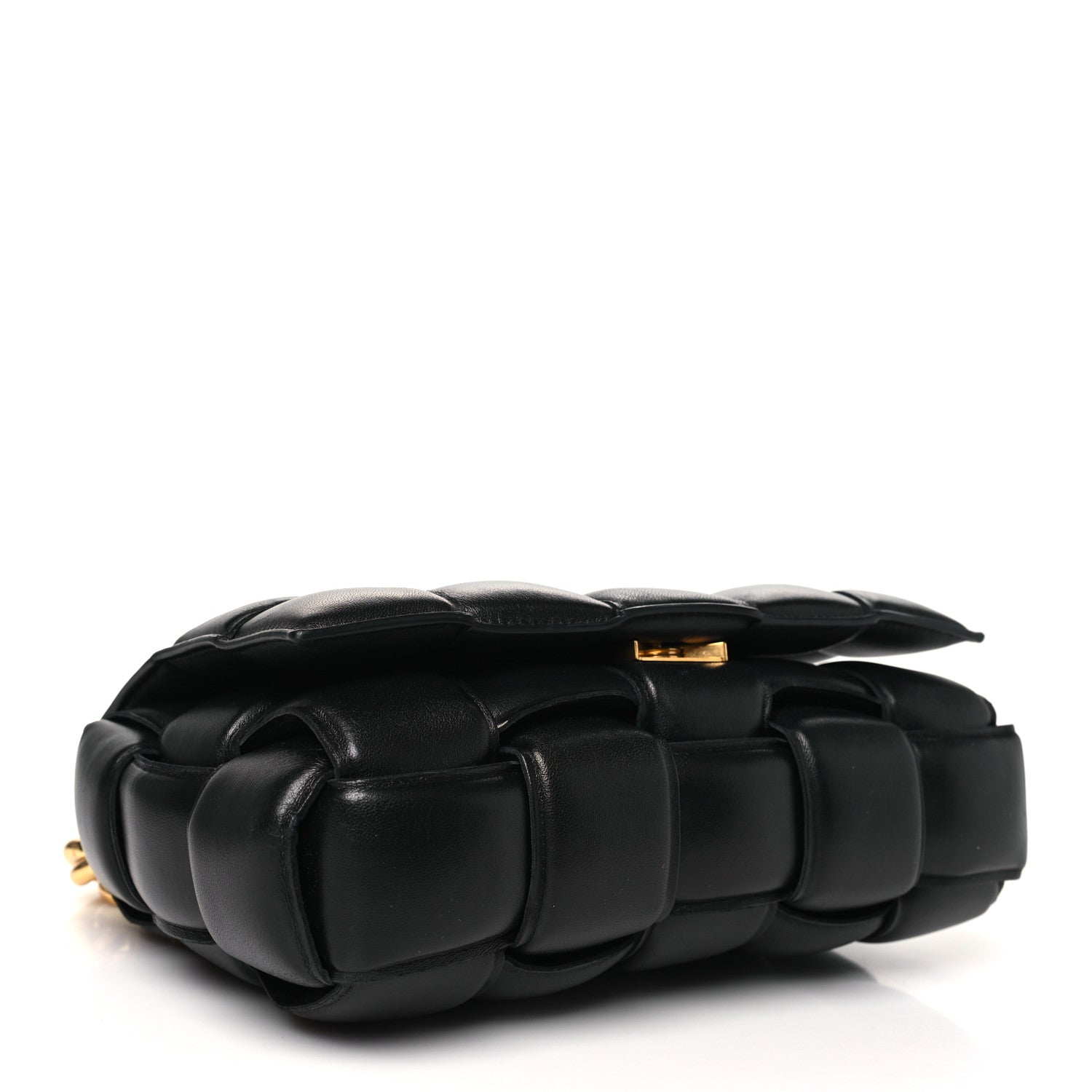 Bottega Veneta Lambskin Maxi Intreccio Padded Chain Cassette Crossbody Bag Black 4 of 9
