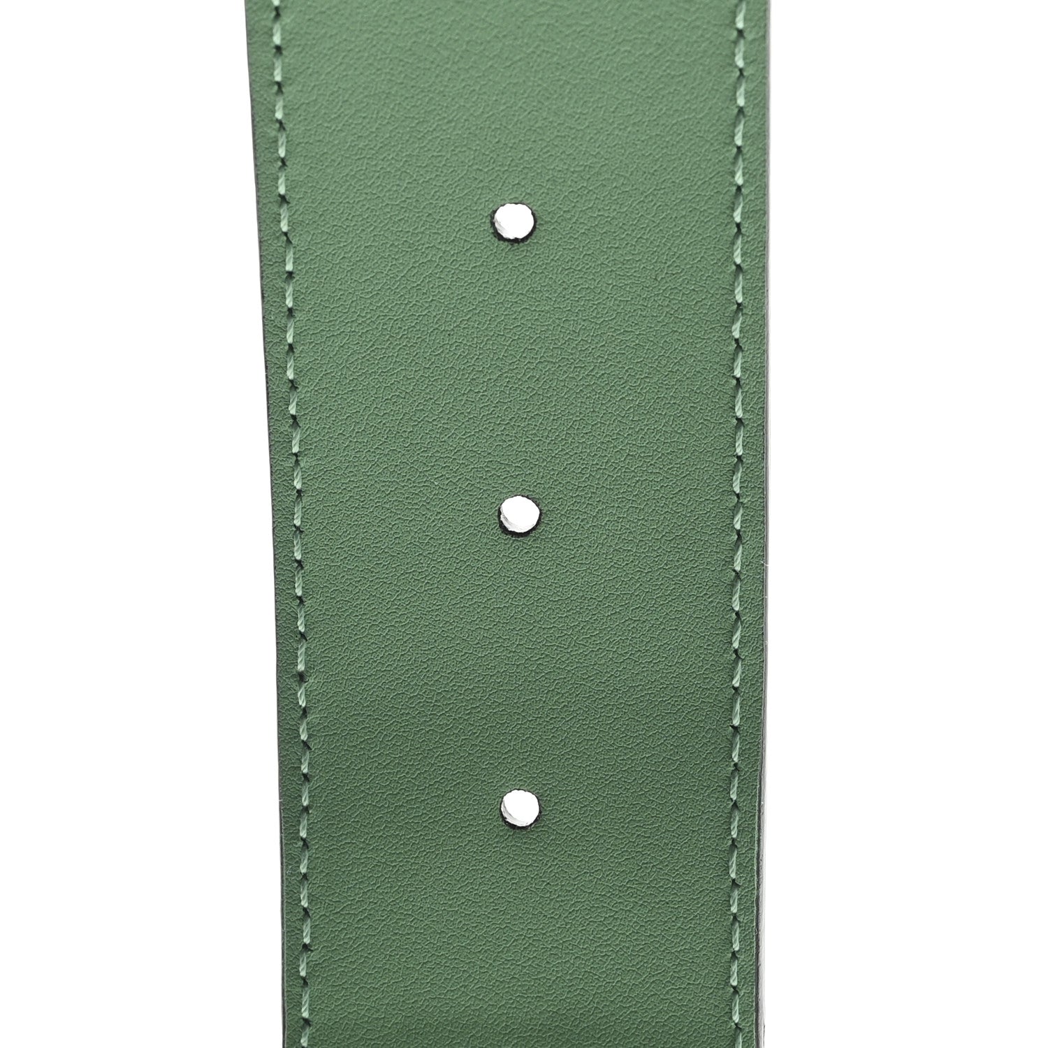 Gucci Monogram Jumbo GG Textured Dollar Calfskin Double G 40mm Belt 90 36 Mint Green 4 of 4