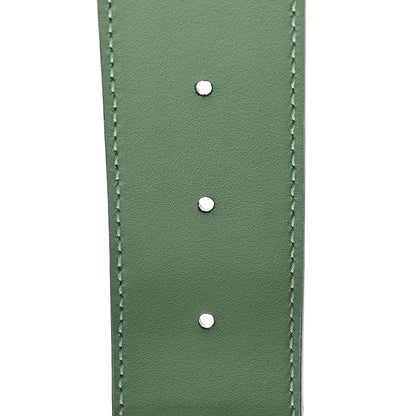 Gucci Monogram Jumbo GG Textured Dollar Calfskin Double G 40mm Belt 90 36 Mint Green 4 of 4