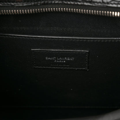 Saint Laurent Croc Calfskin Embossed Medium Uptown Tote Black 6 of 11