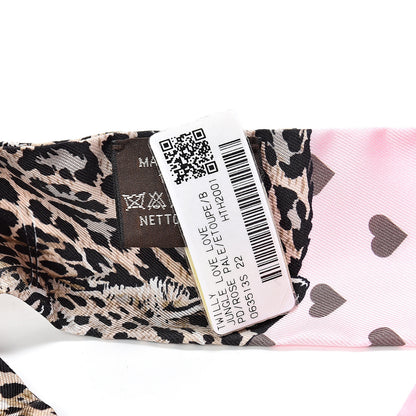 Hermes Silk Jungle Love Love Twilly Rose Pale Etoupe 2 of 4