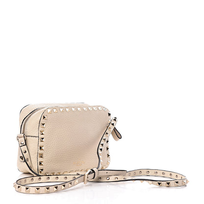 Valentino Garavani Grained Calfskin Rockstud Camera Crossbody Bag Ivory 3 of 13