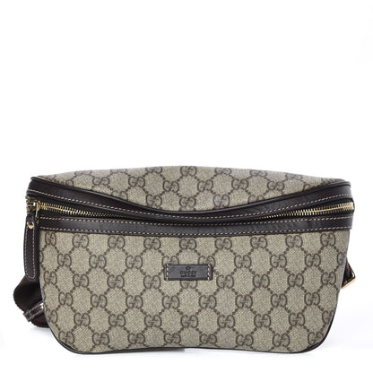 Gucci GG Supreme Monogram Belt Bag Dark Brown 1 of 10
