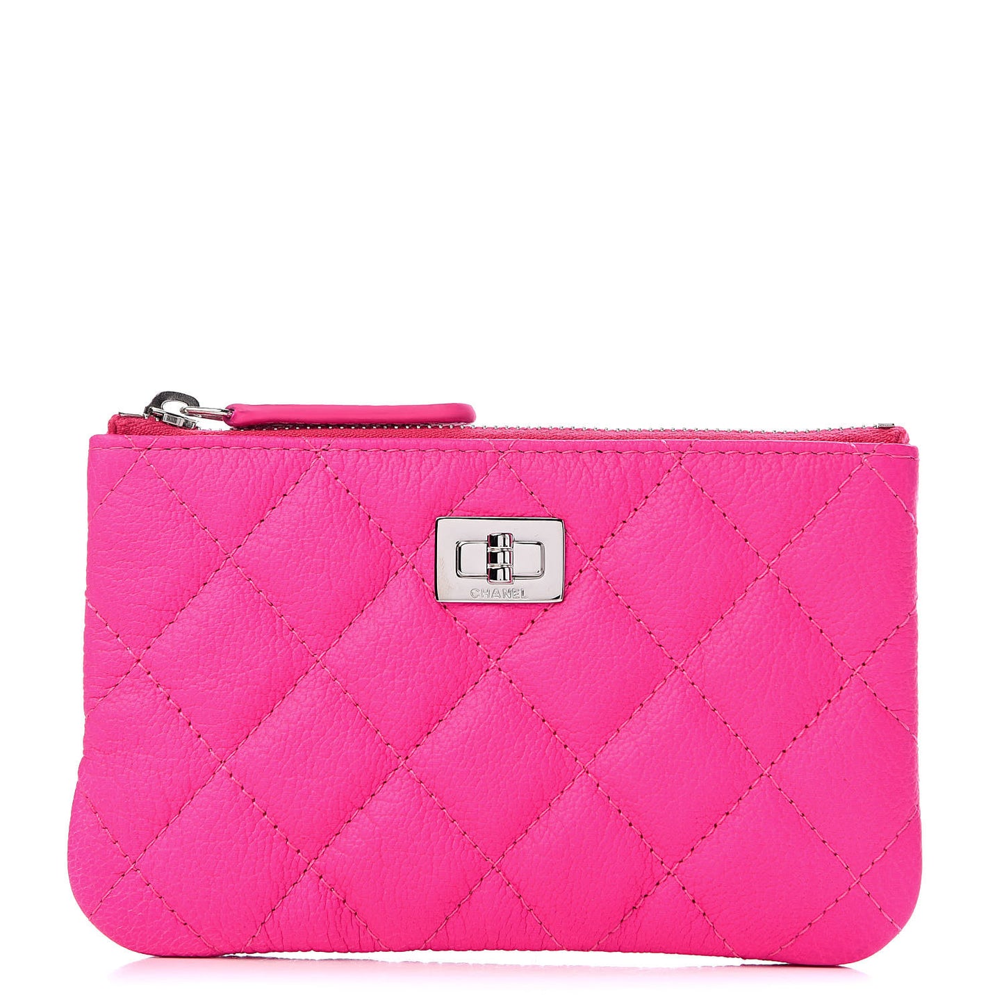 Goatskin Quilted Small Reissue Cosmetic Case Pink