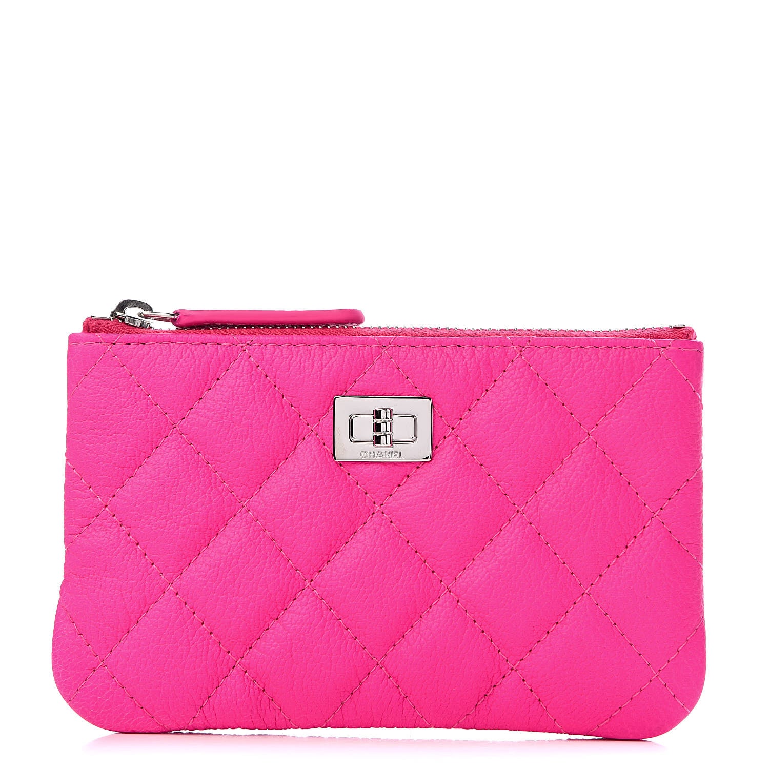 Chanel Goatskin Quilted Small Reissue Cosmetic Case Pink 1 of 8