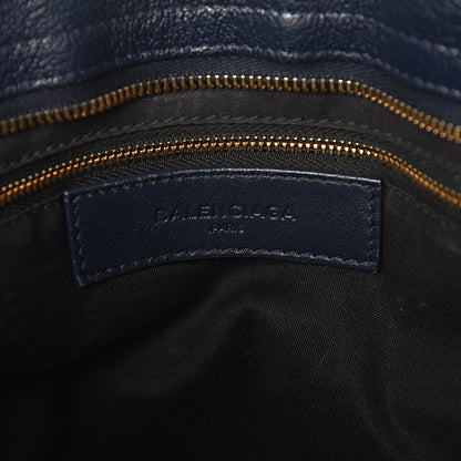Balenciaga Chevre Gold Metallic Edge Hardware City Bleu Nuit Dark Sea 7 of 18
