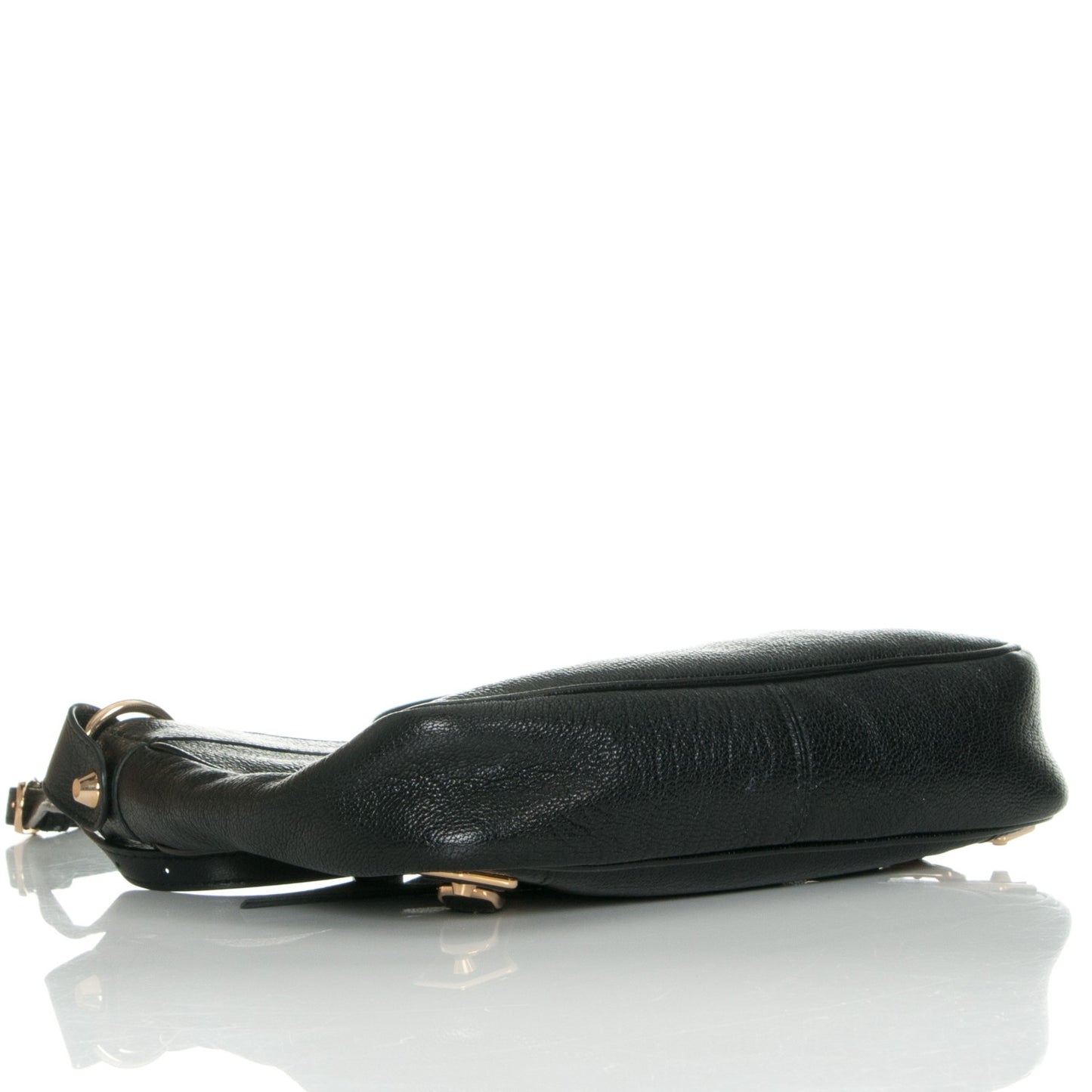 Chevre Gold Metallic Edge Hardware Hip Black