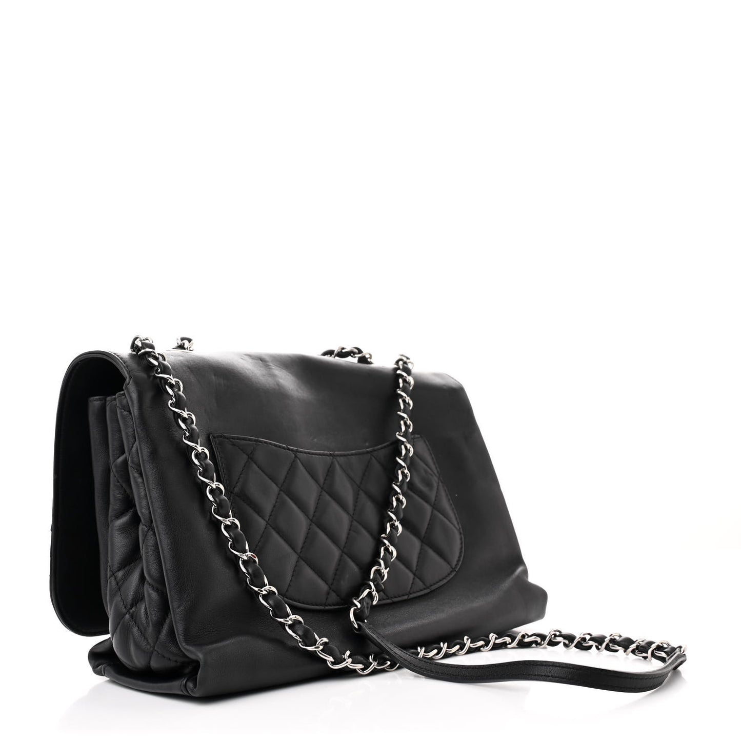 Calfskin Jumbo Tramezzo Flap Black