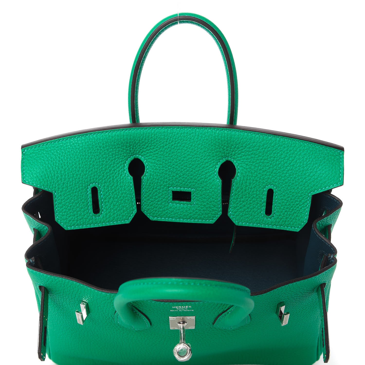 Hermes Togo Verso Birkin 25 Menthe Vert Bosphore 16 of 35