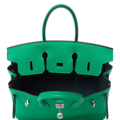 Hermes Togo Verso Birkin 25 Menthe Vert Bosphore 16 of 35