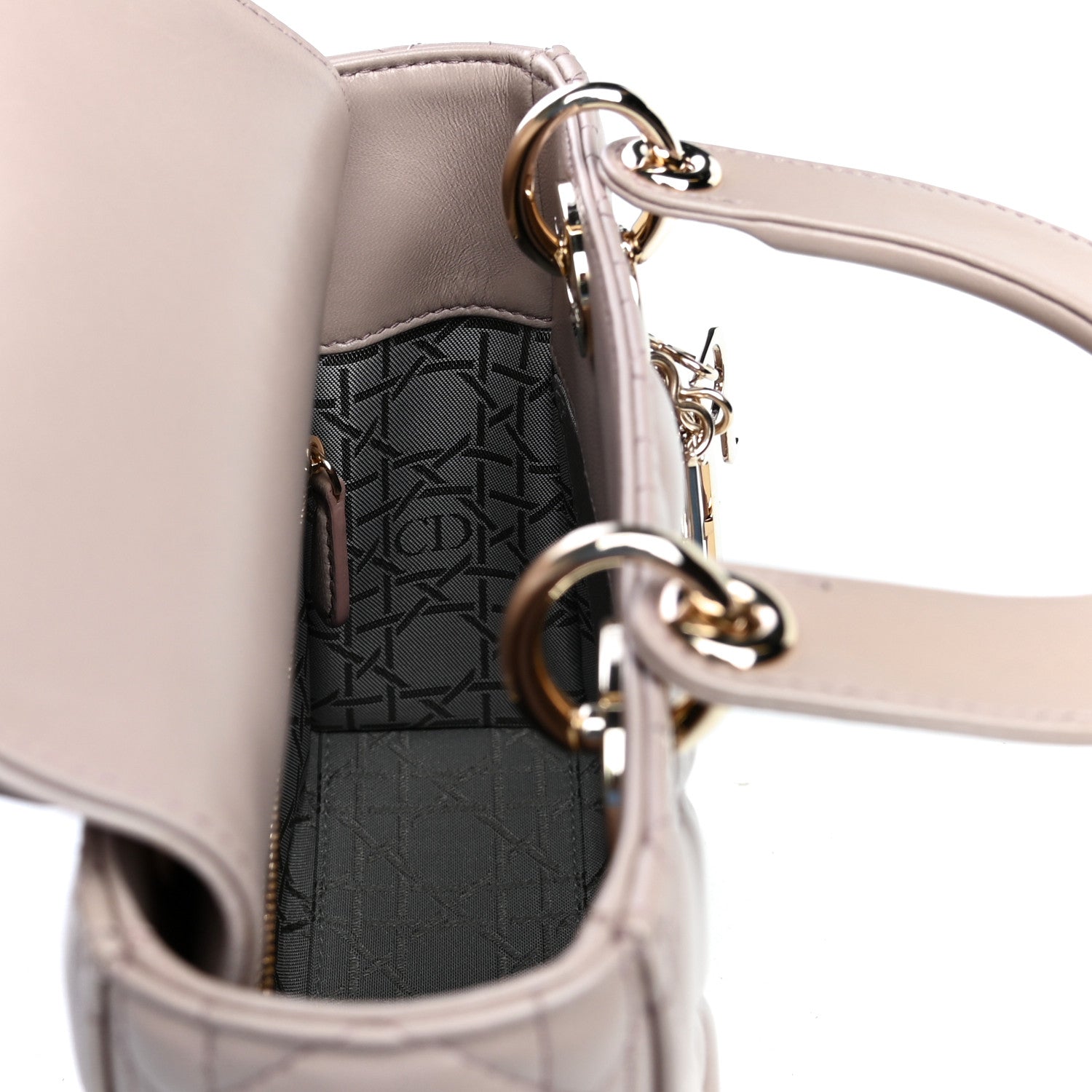 Christian Dior Lambskin Cannage Small Lucky Badges My Lady Dior Taupe 7 of 16