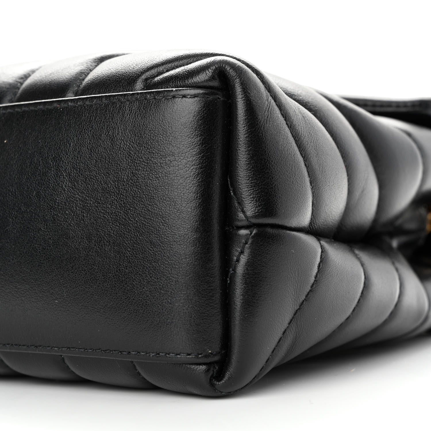 Saint Laurent Calfskin Y Quilted Monogram Small Loulou Chain Satchel Black 10 of 11