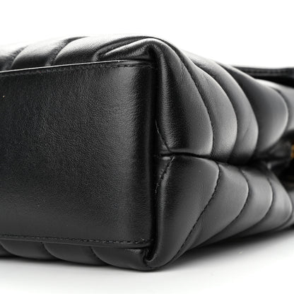 Saint Laurent Calfskin Y Quilted Monogram Small Loulou Chain Satchel Black 10 of 11