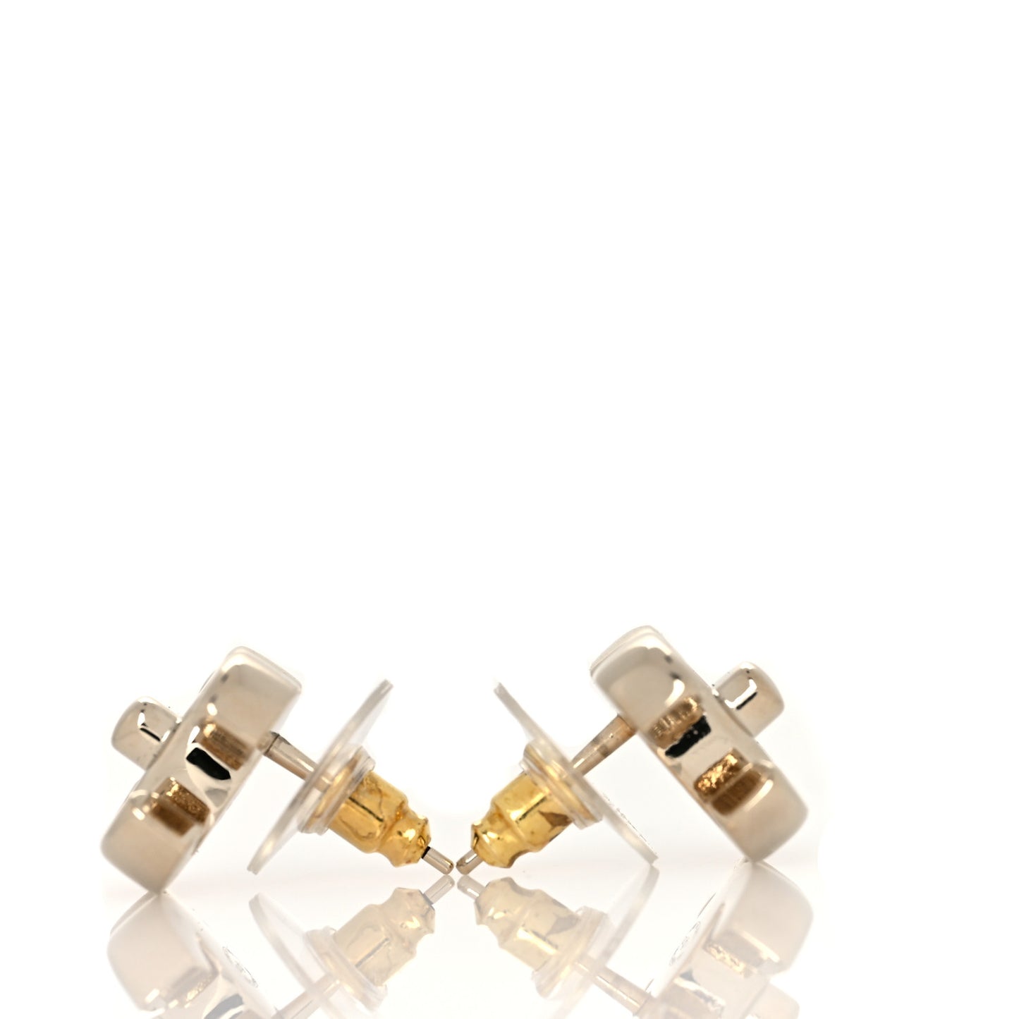 Metal CC Turnlock Earrings Gold