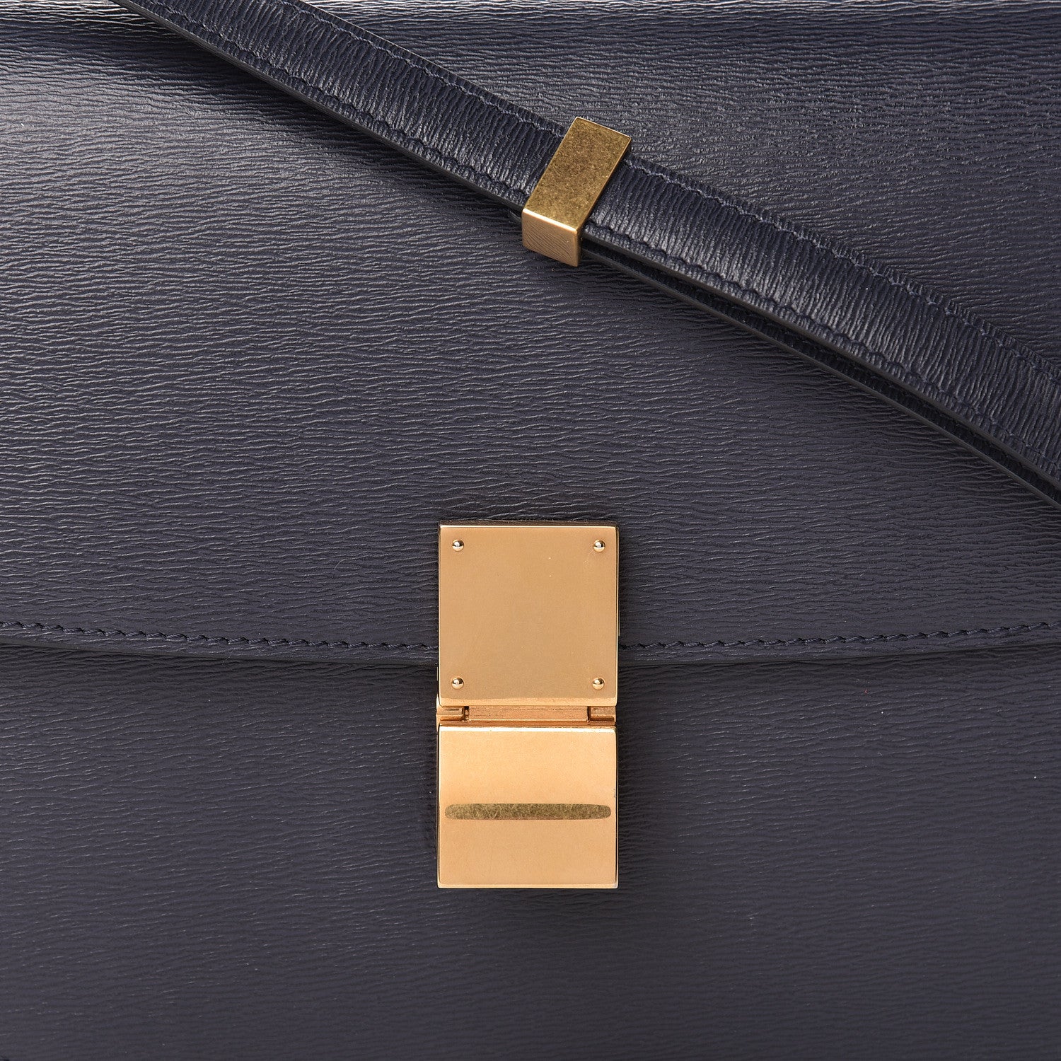 Celine Liege Calfskin Medium Classic Box Flap Bag Dark Blue 14 of 14